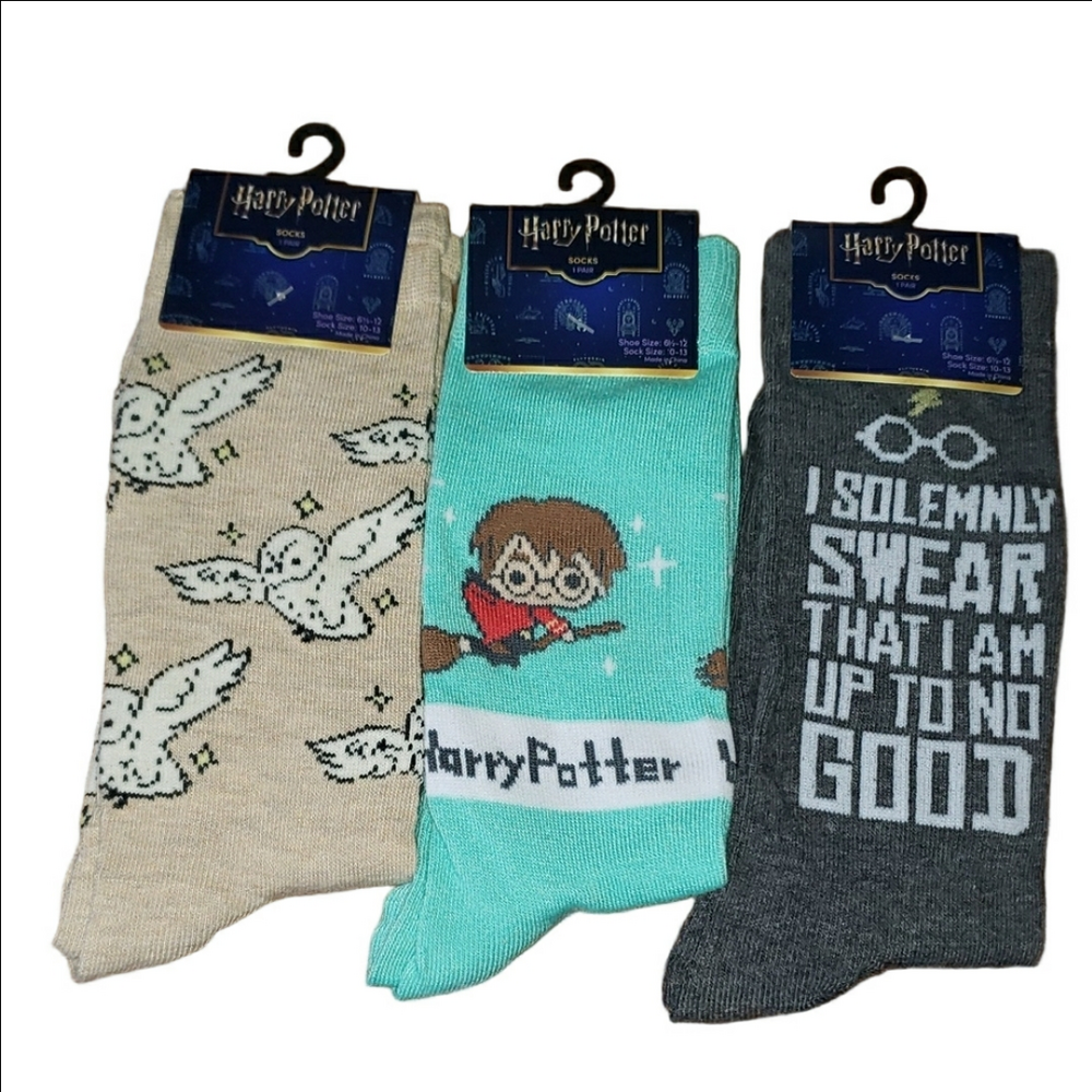 3 Pair Harry Potter Socks Unisex NWT